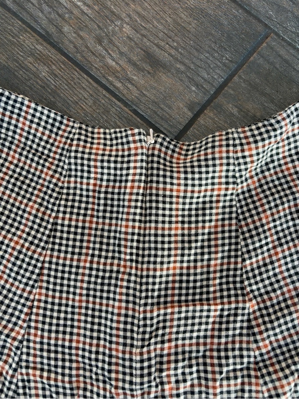 🖤 Mini Skirt American Eagle Plaid Button Front A Line Size 4 - Picture 4 of 4